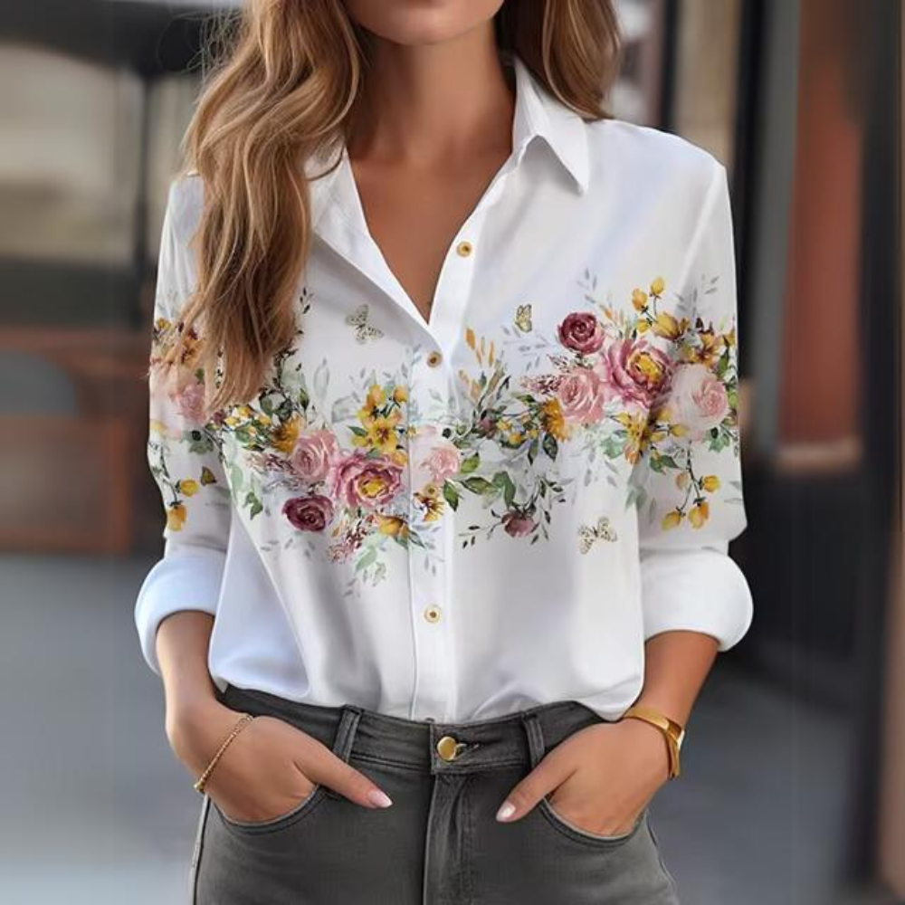 Fina | Elegant floral blouse