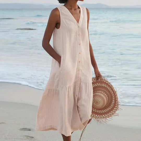 Kaitlyn® | Elegant Women'S Linen Dress