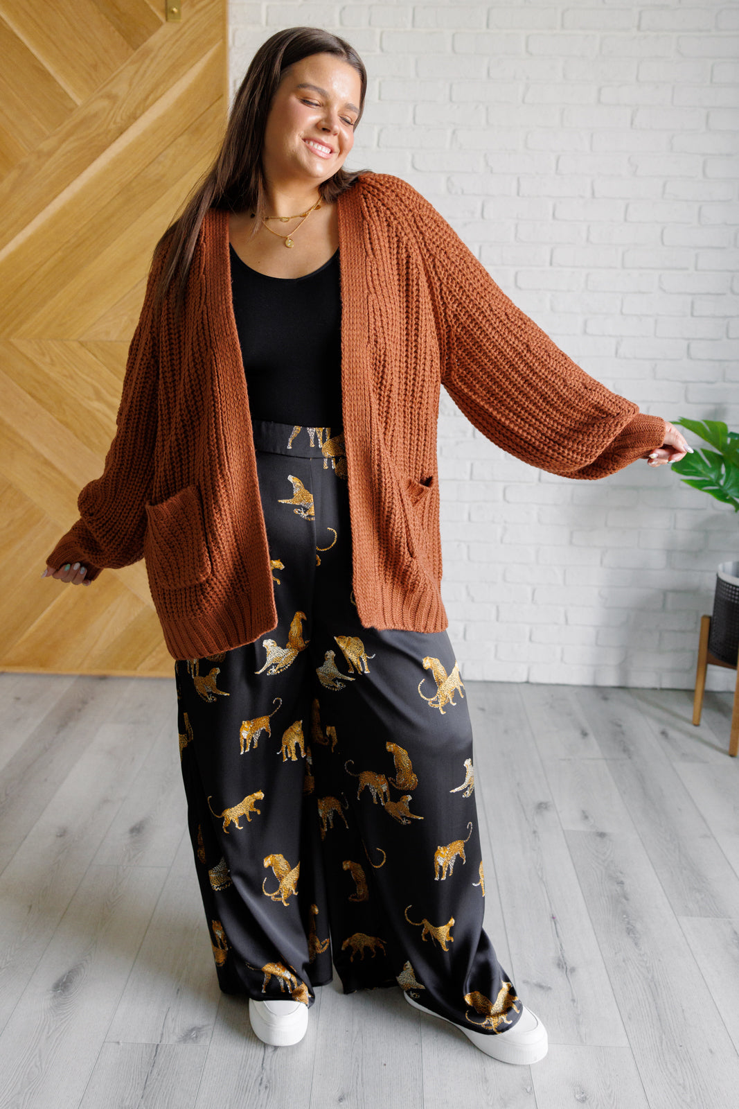 Vanja | Maybe Monday Cardigan in chestnut