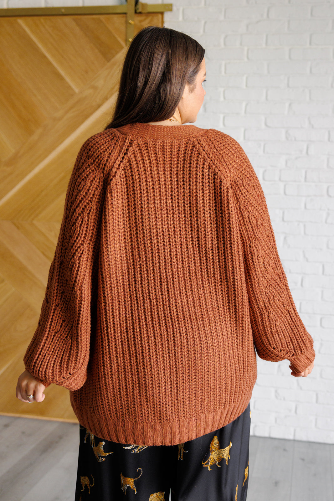 Vanja | Maybe Monday Cardigan in chestnut