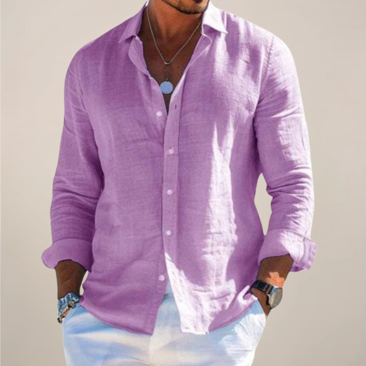 Evan | Men’s Casual Long Sleeve Button Up Shirt