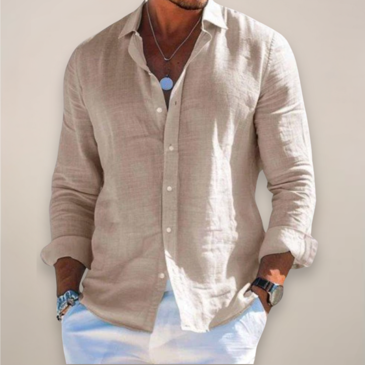 Evan | Men’s Casual Long Sleeve Button Up Shirt