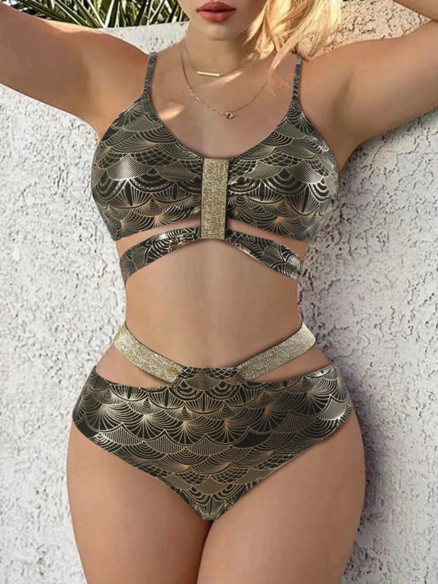 Viviana® | Metallic Push-Up Swimsuit