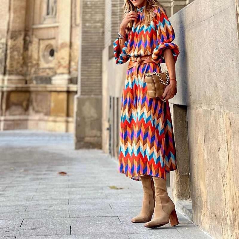 Inés® | Formal Printed Midi Dress