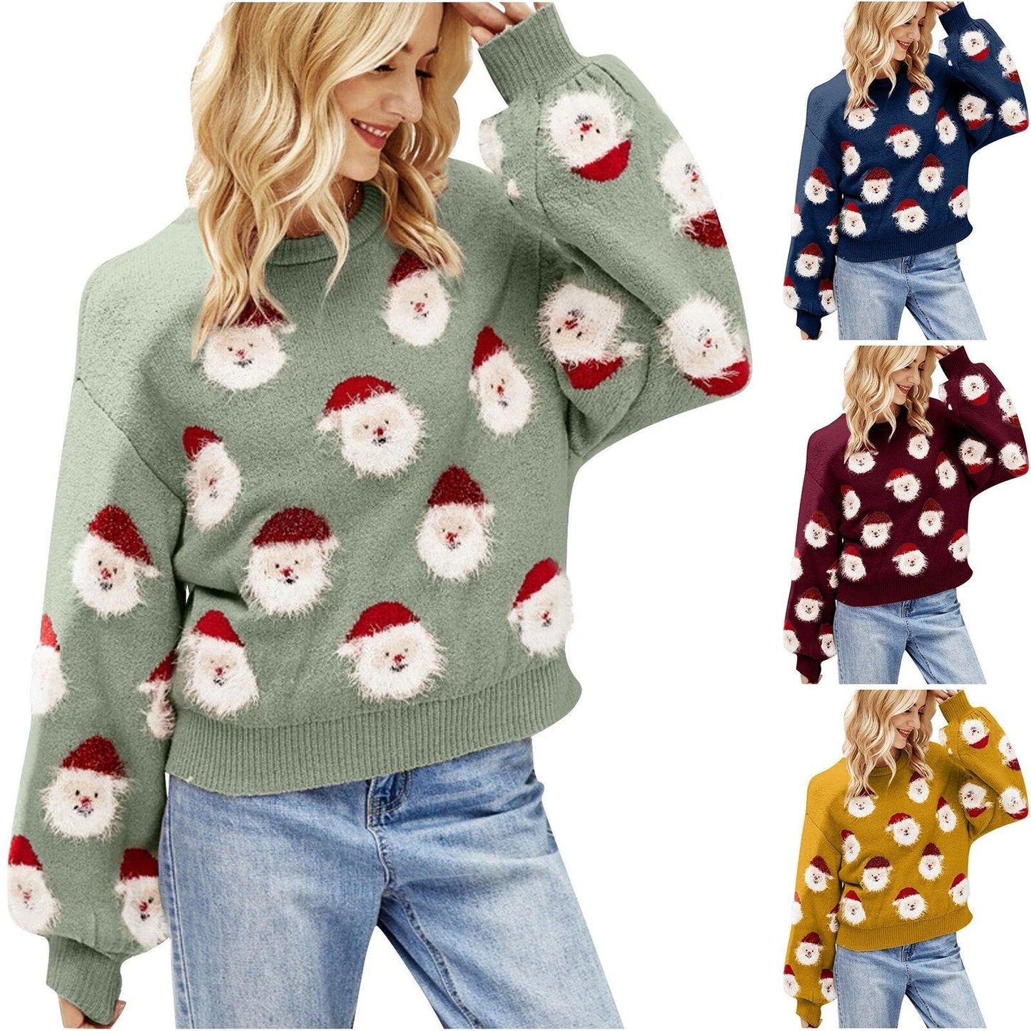 Azucena | Oversized Christmas sweater with Santa Claus motif