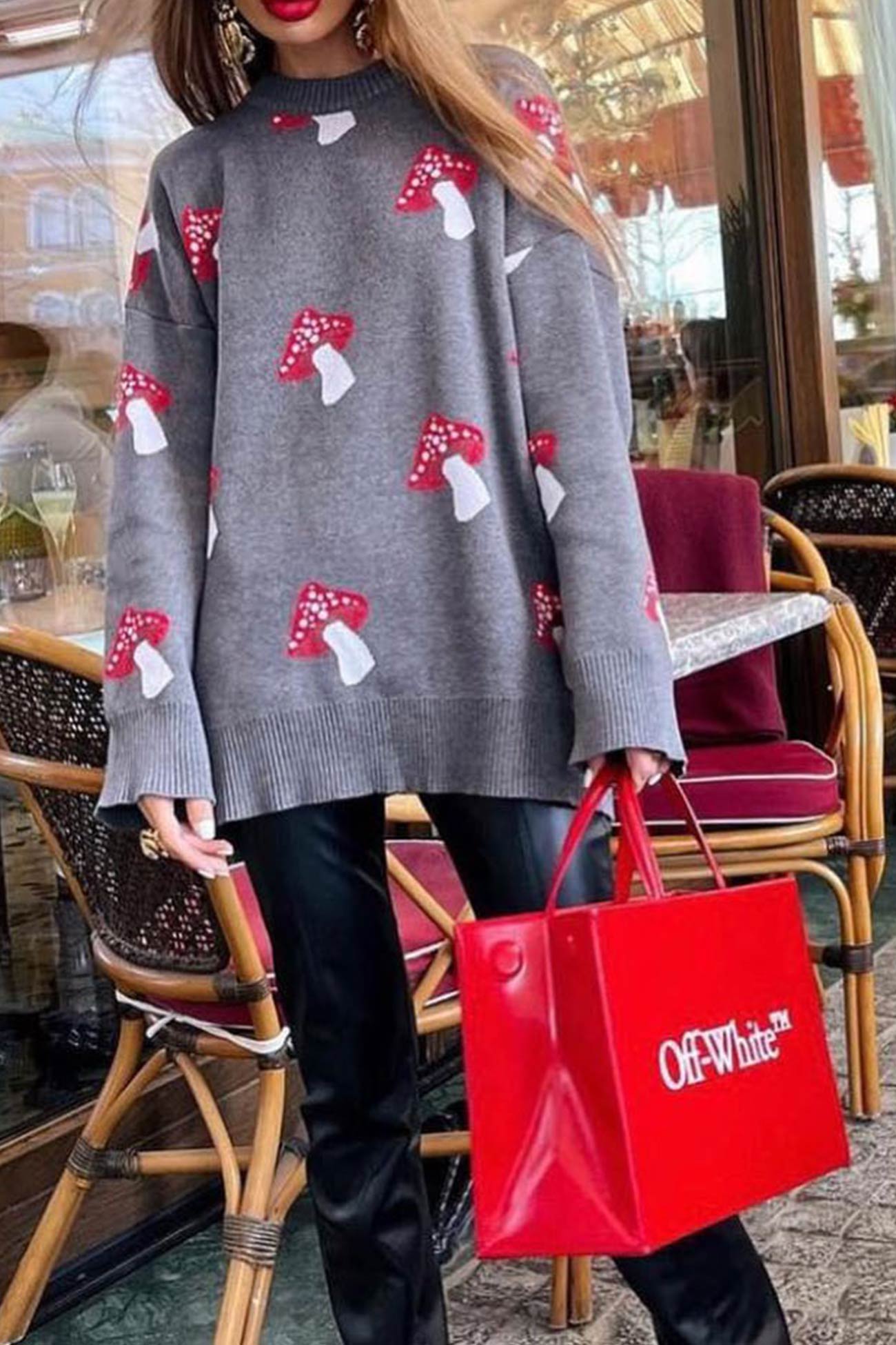 Julia | Mushroom graphic sweater