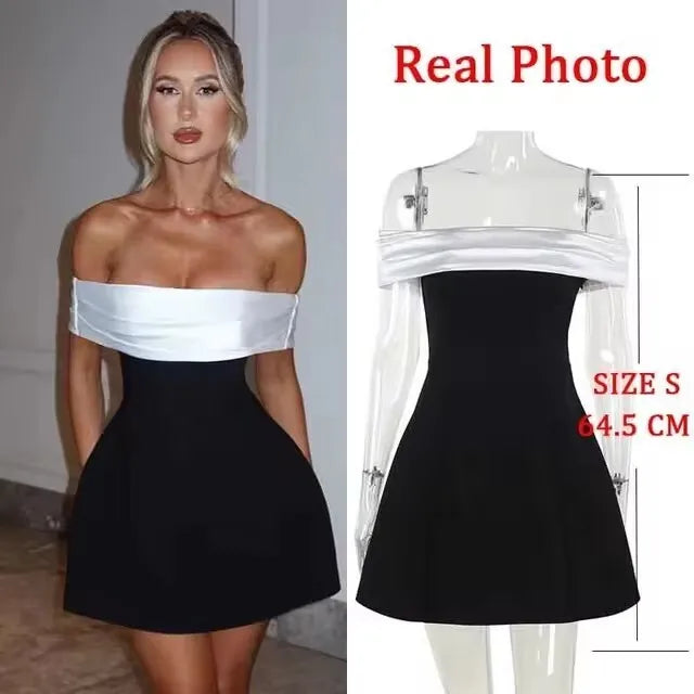 Bow Backless Strapless Party Dress