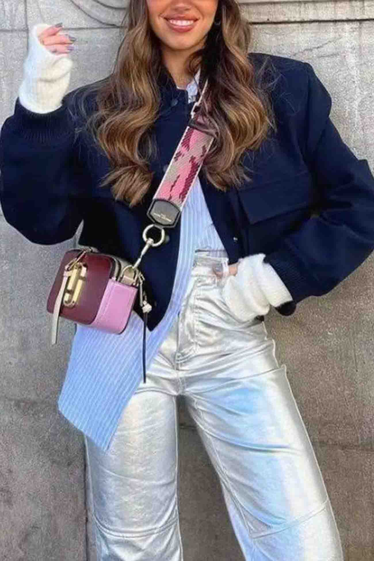 Nicole | Plain jacket with pockets and stand-up collar