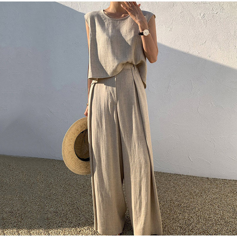 Danielle® | Loose Sleeveless Top And Wide-Legged Pants