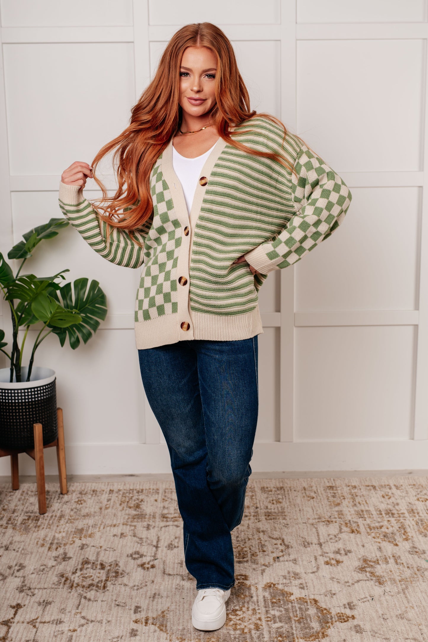 Diana | Button-down sweater knit cardigan