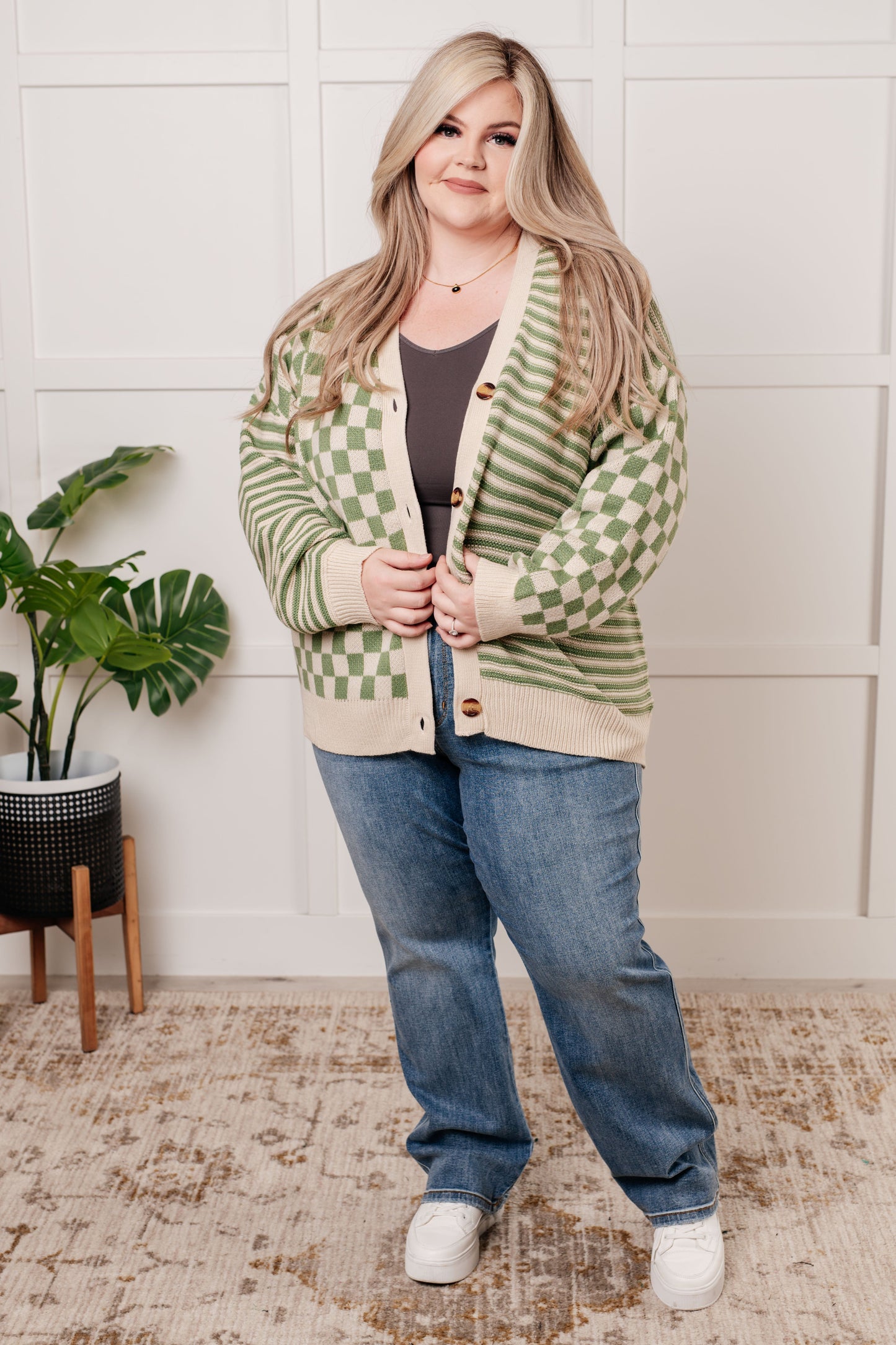 Diana | Button-down sweater knit cardigan