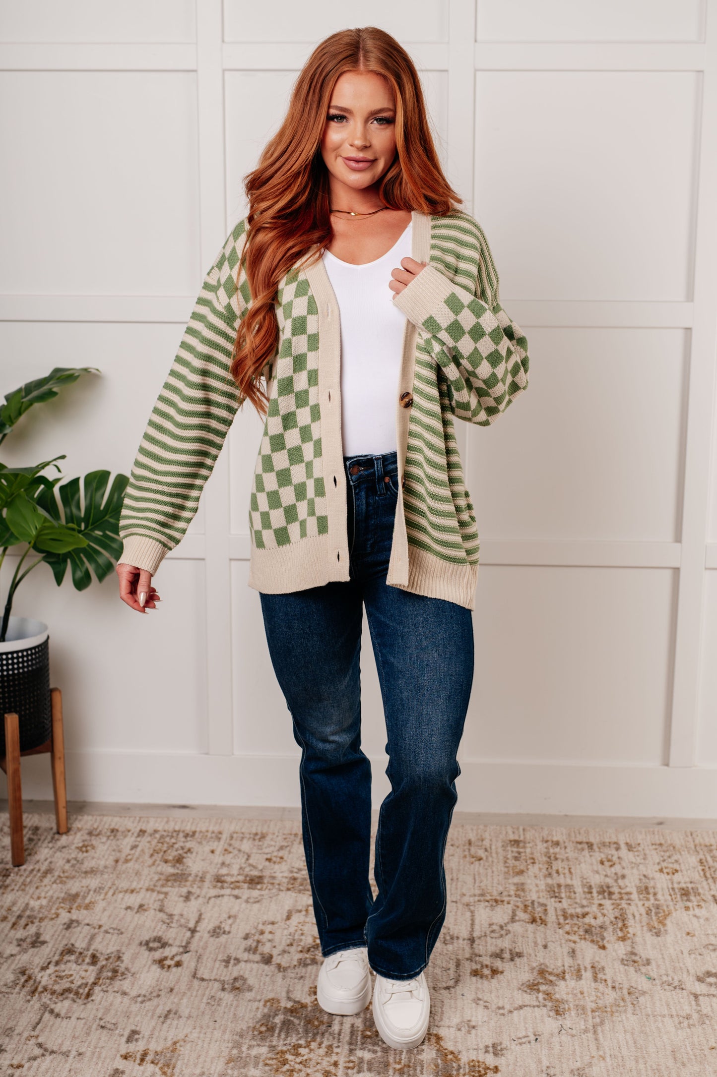 Diana | Button-down sweater knit cardigan