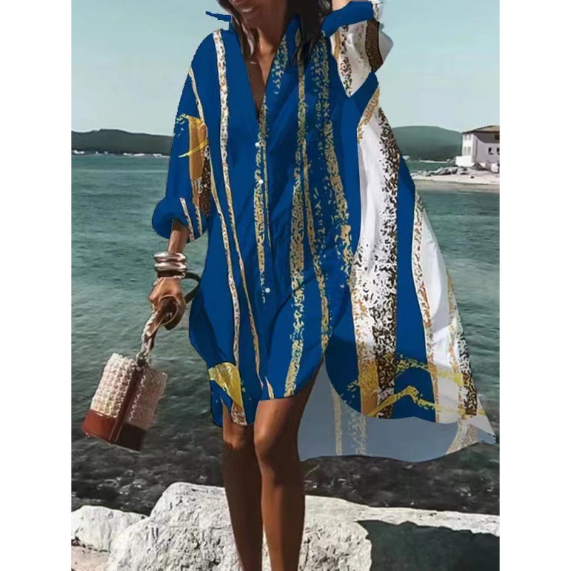 Julia® | Women's long-sleeved V-neck dress