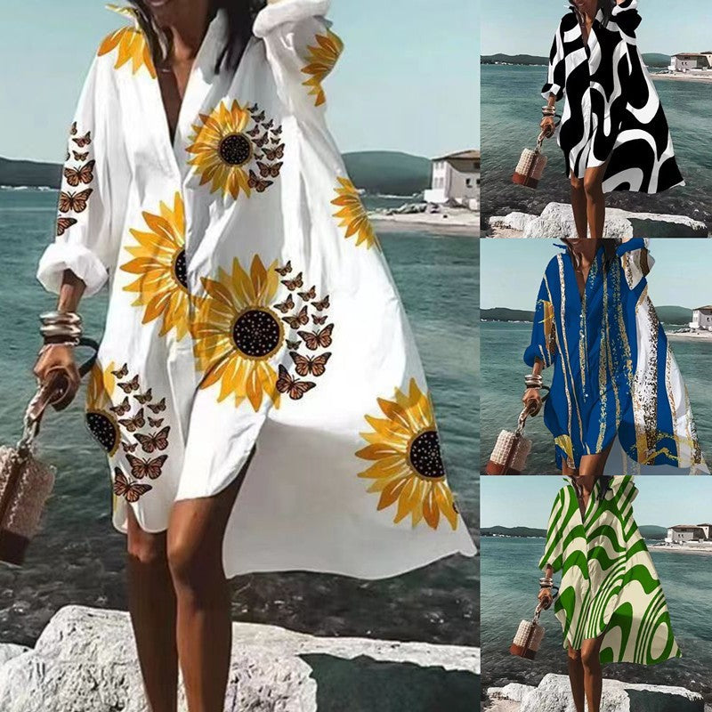 Julia® | Women's long-sleeved V-neck dress