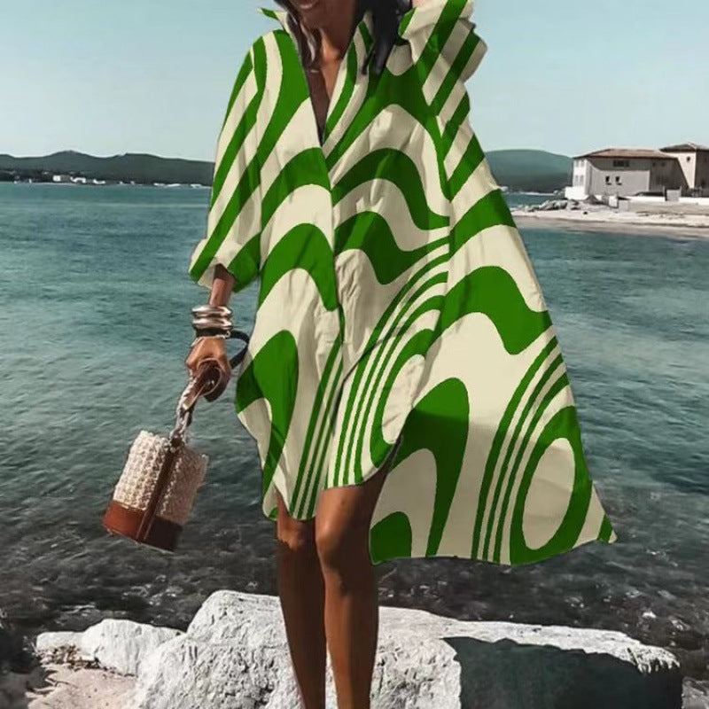 Julia® | Women's long-sleeved V-neck dress
