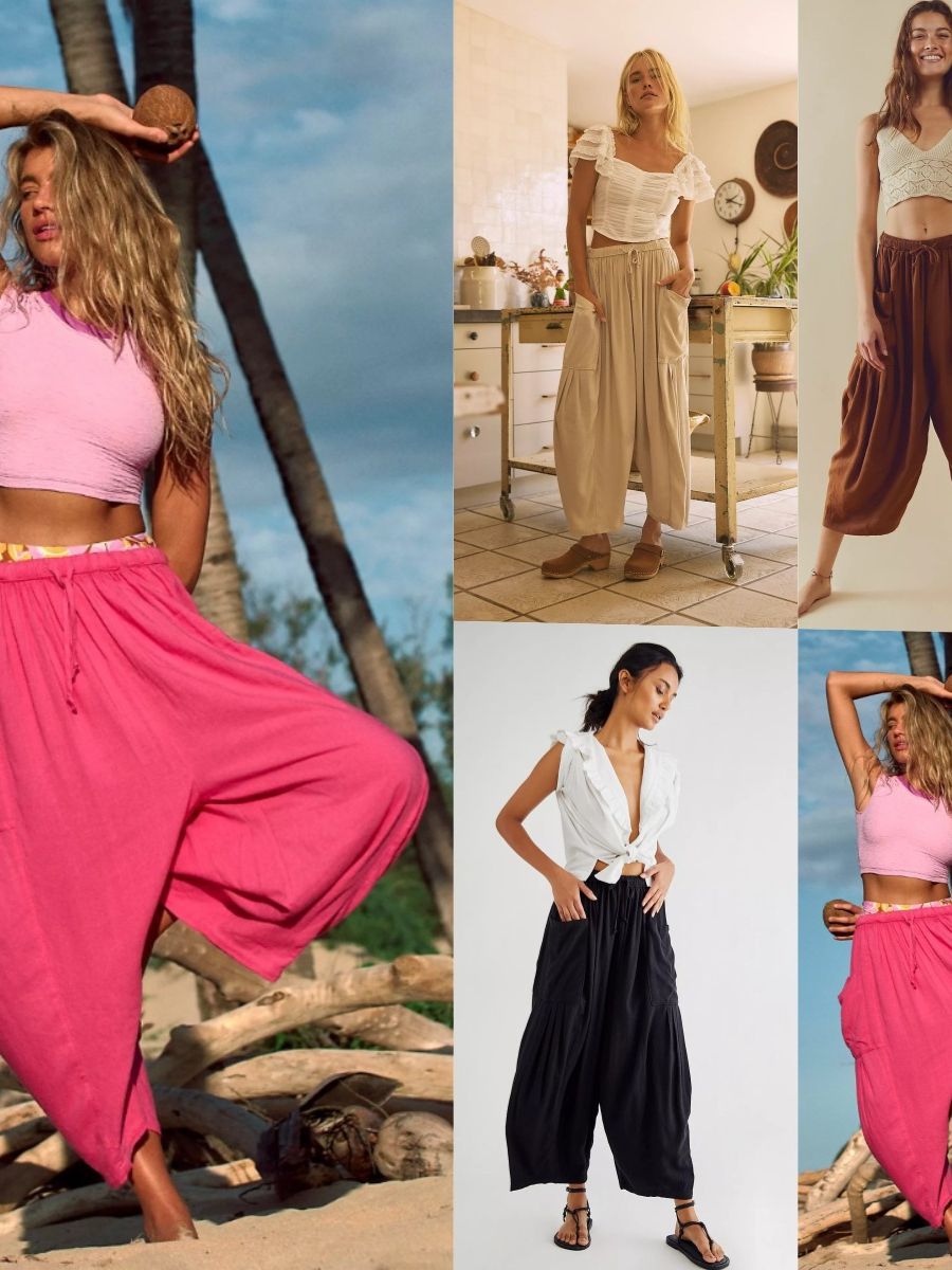 Silvia® | Women'S Comfortable Wide Trousers With Practical Side Pockets And Elastic Waistband