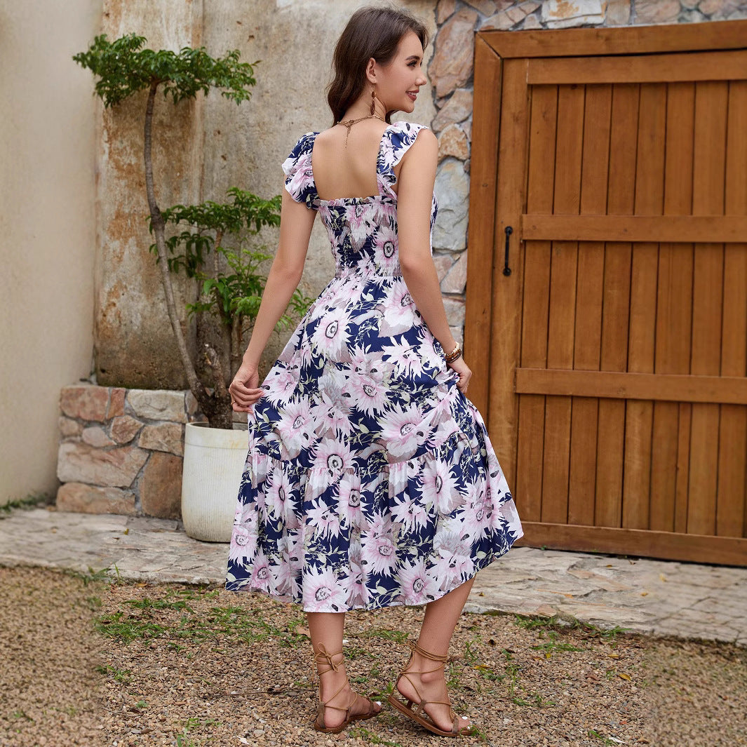 Fabiana® | Women'S Floral Ruffle Maxi Dress
