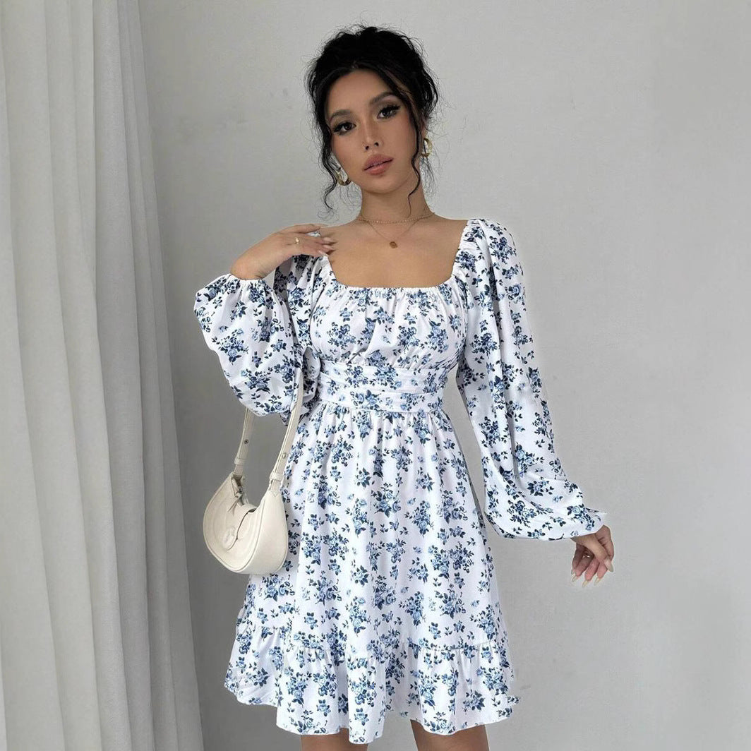Karen® | Women'S Floral Dress With Balloon Sleeves And Gathered Waistband