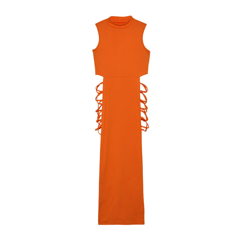 Romina® | Women'S Sleeveless Cut-Out Maxi Dress With Side Lacing