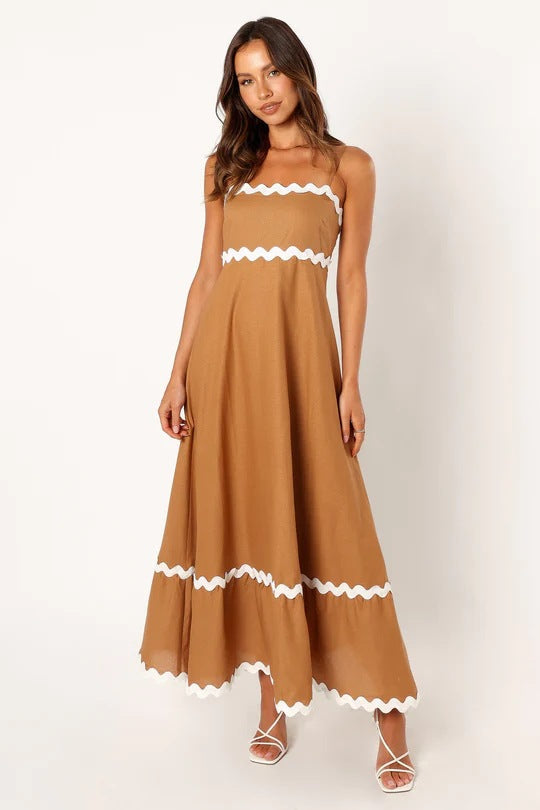 Nora® | Contrast Long Capri Dress