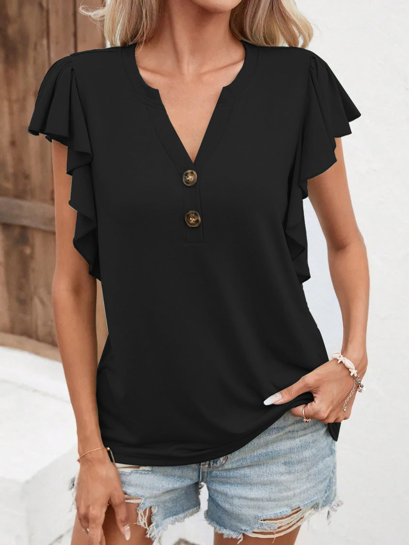 Juliana® | Women'S Blouse With Ruffle Details And Button Closure