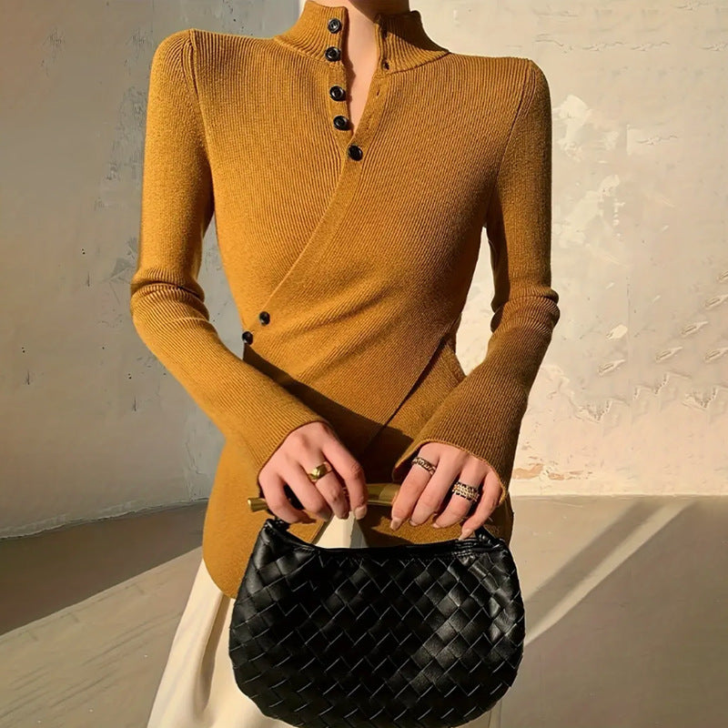 Maya | Women's Mock Neck Wrap Sweater