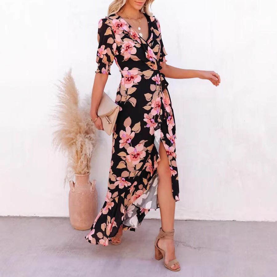 Paty® | Women'S Floral Wrap Maxi Dress