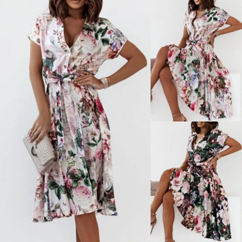 Wanda® | Women'S Floral Midi Wrap Dress