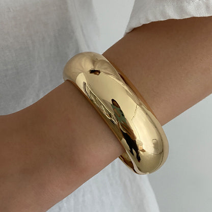 Smooth Wide Gold Foil Tie Dye Bracelet