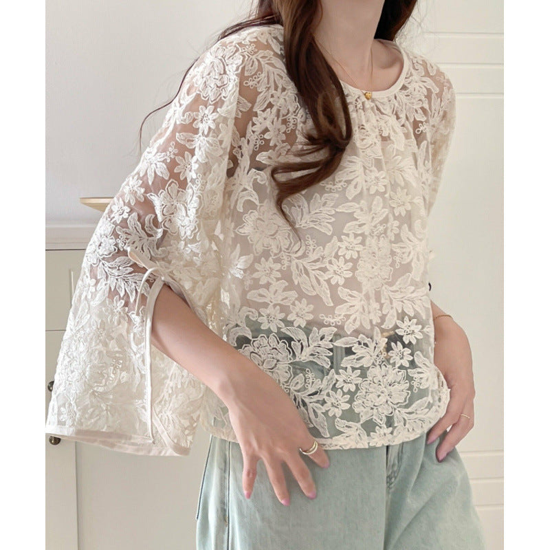 Mónica® | Women'S Floral Lace Overlay Blouse