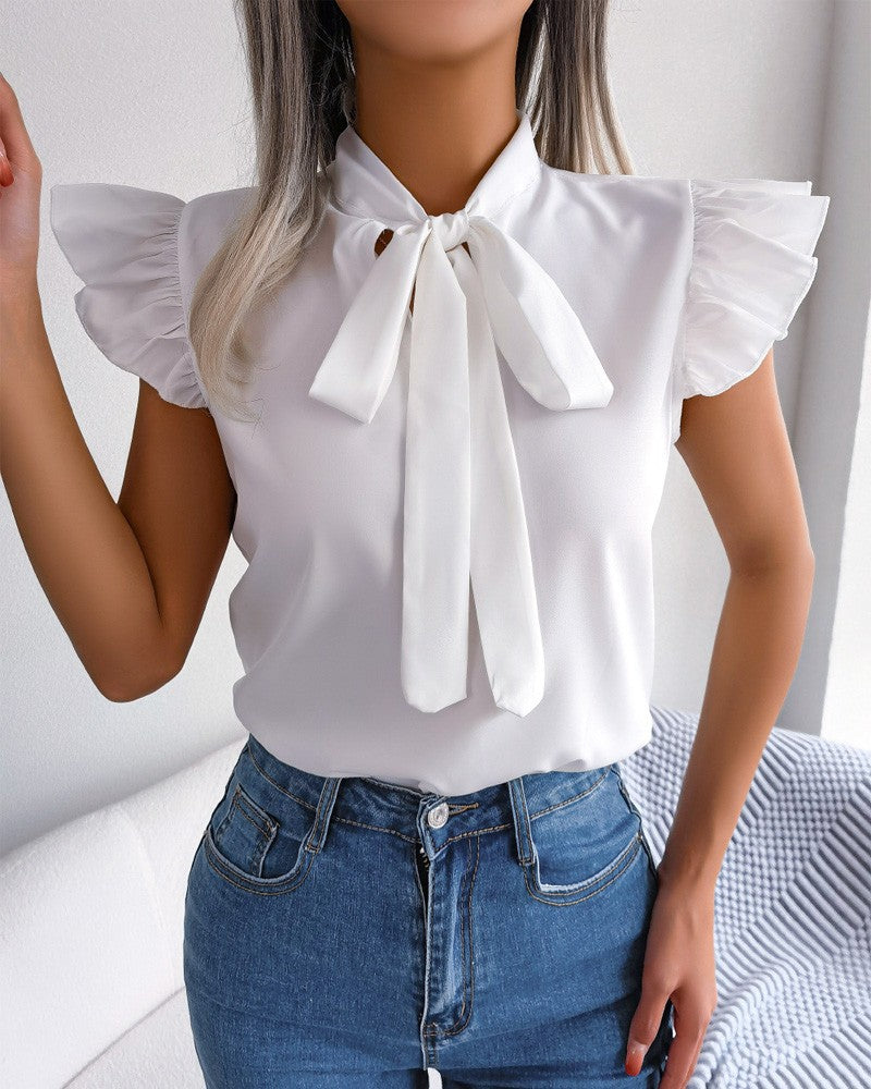 Johana® | Women'S Blouse With Ruffle Details And Elegant Bow