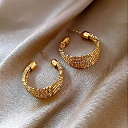 Brushed Multi Layer Open Wide Bracelet