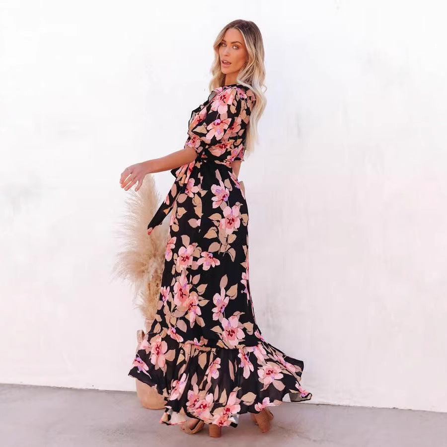 Paty® | Women'S Floral Wrap Maxi Dress