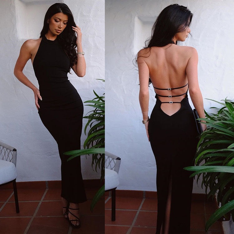 Pamela® | Women'S Backless Evening Dress With Strap Details