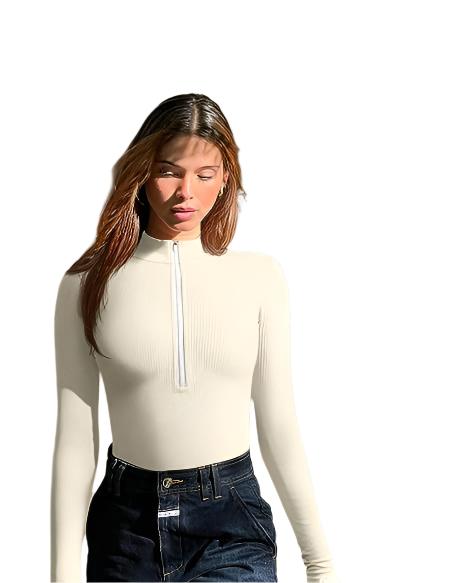 Vera® | Women'S Zip-Up Swimsuit With Long Sleeves