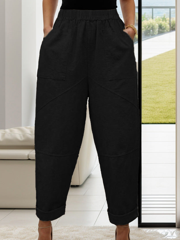 Isabel® | Women'S Comfortable Chino Trousers With Wide Legs And Elastic Waistband