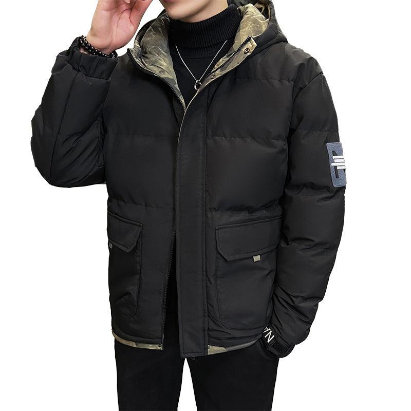 Rita | Men's hooded down jacket with quilted design