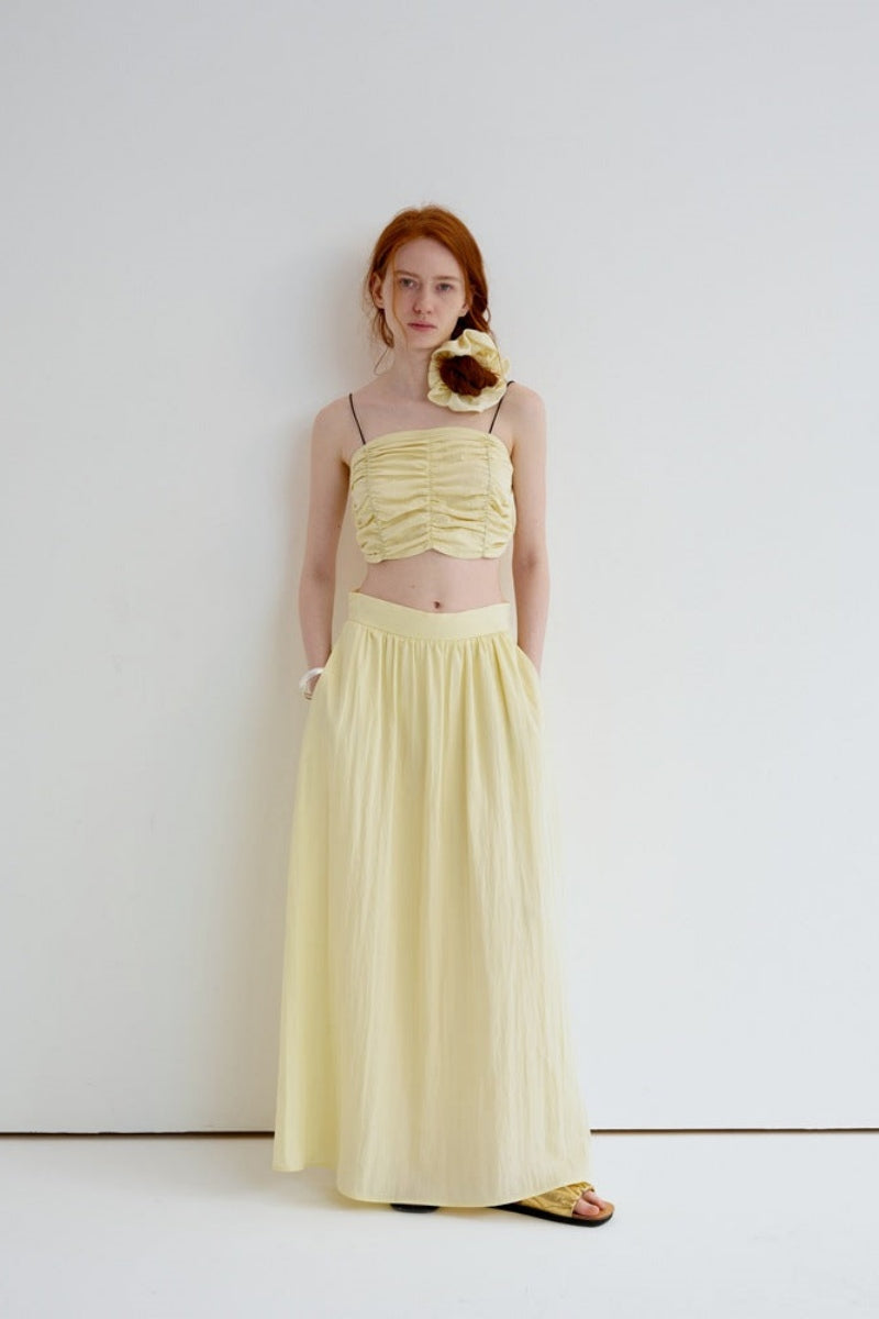 Georgina® | Sleeveless Bandeau Top With Pleats