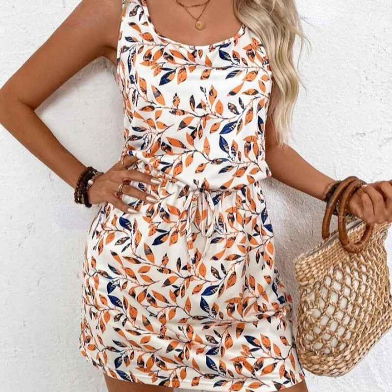 Flor® | Women'S Floral Print Casual Mini Dress