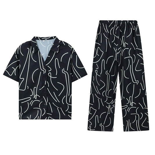 Paula® | Women'S Abstract Print Loose Fit Loungewear Set