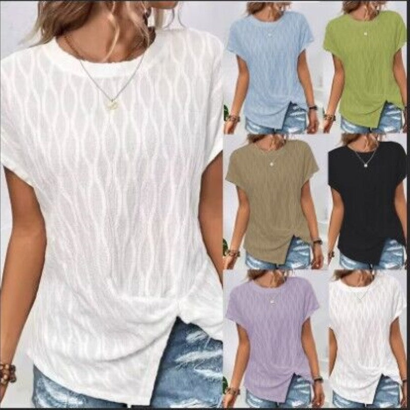 Zulema® | Women'S Comfortable Knitted Top With Knotted Hem And Structured Design