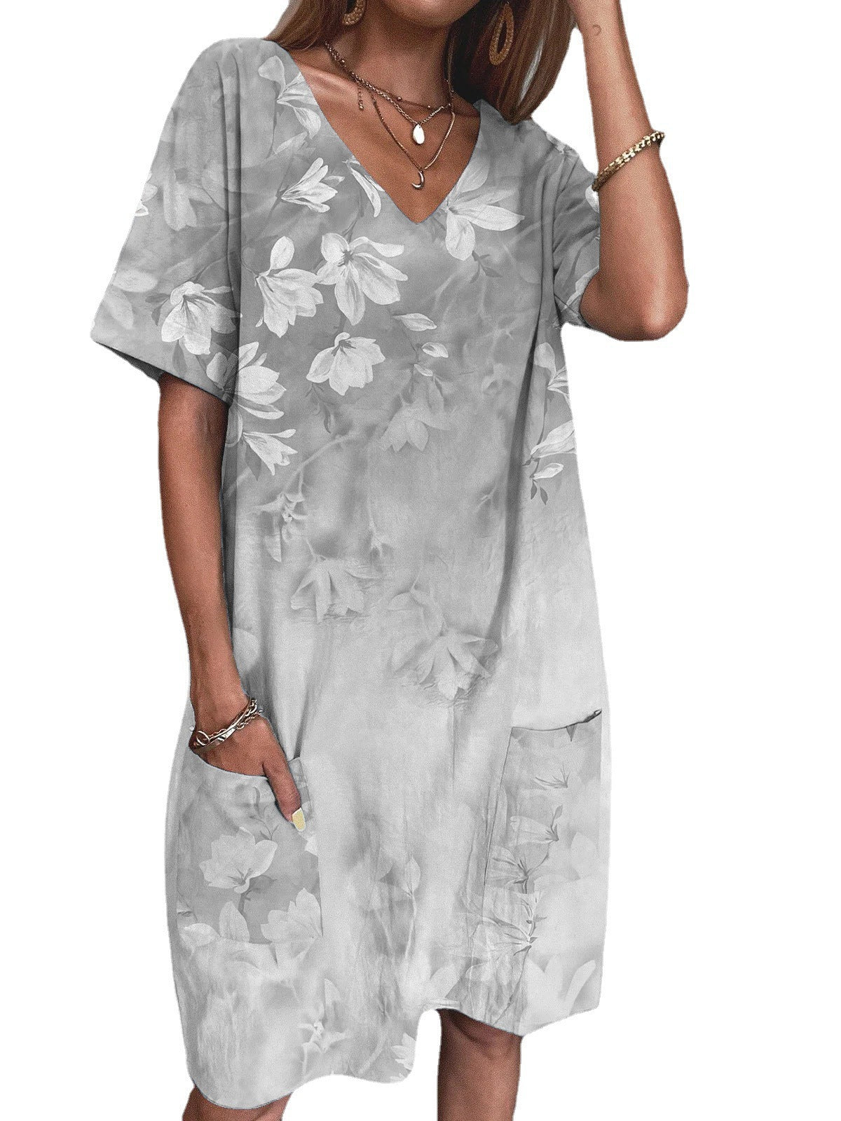 Octavia® | Women'S Floral Print V-Neck Summer Dress