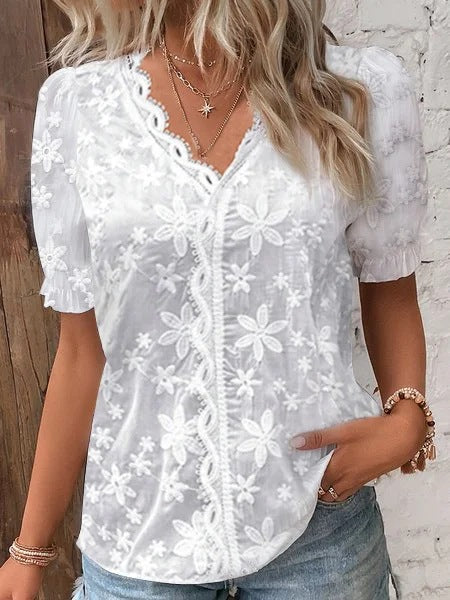 Jesica® | Women'S Blouse With Romantic Floral Pattern