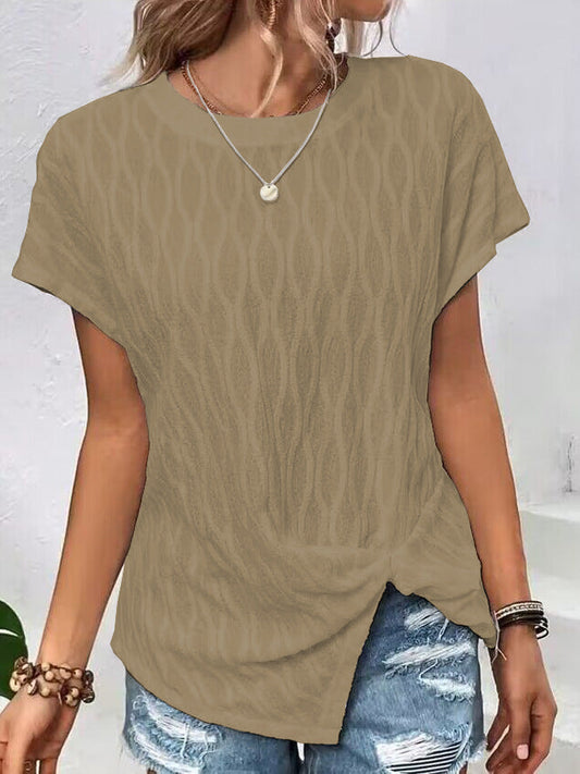 Zulema® | Women'S Comfortable Knitted Top With Knotted Hem And Structured Design