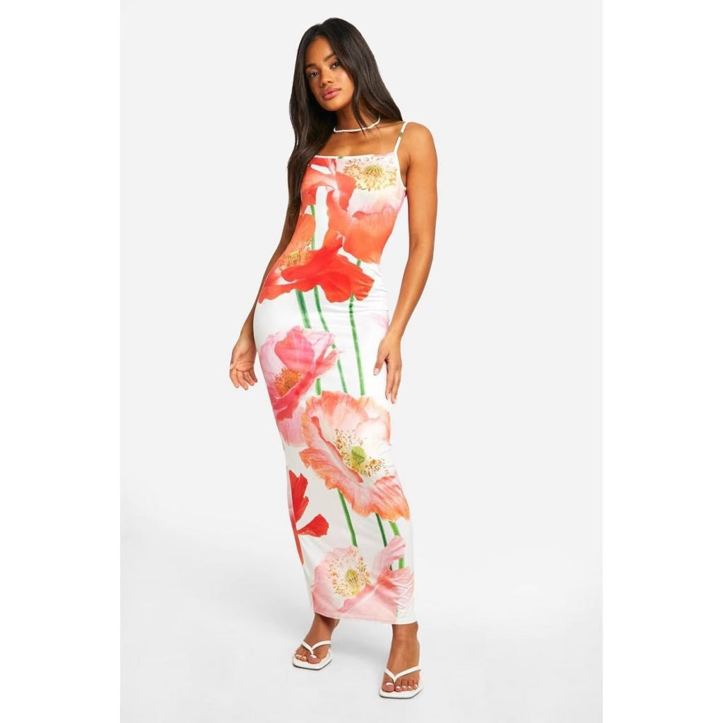 Lucía® | Women'S Flower Briefs Maxi Dress