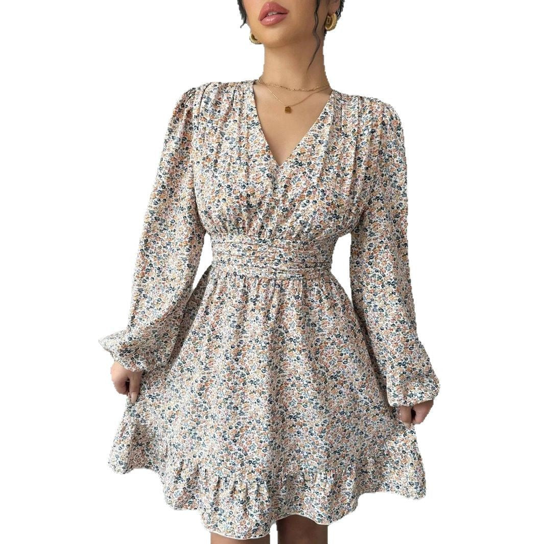 Yesenia® | Women'S Floral Dress With V-Neck And Ruffle Details