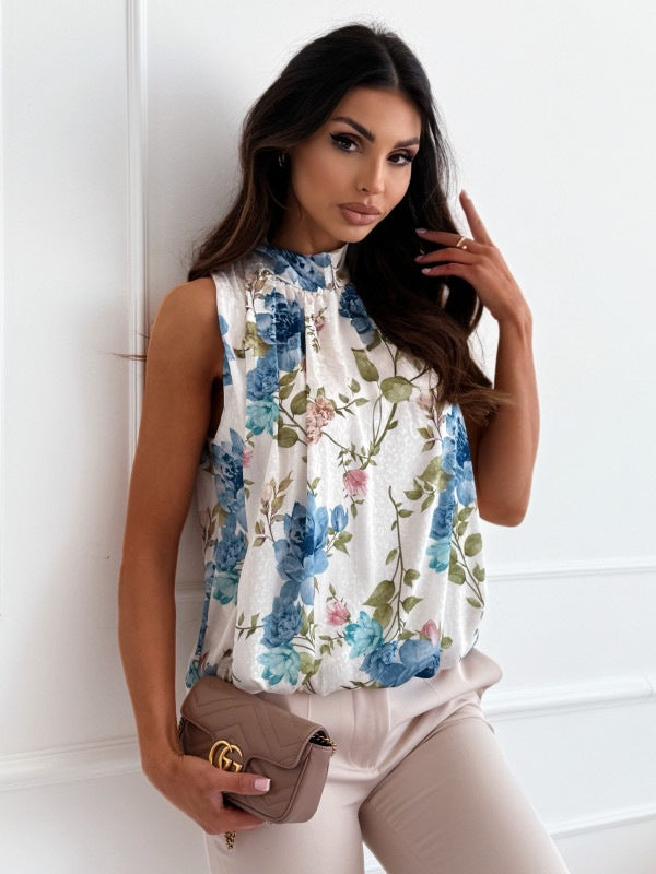Sandra® | Women'S Floral High-Neck Blouse