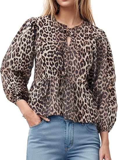 Hortensia® | Women'S Blouse With Leopard Print And Casual Waist