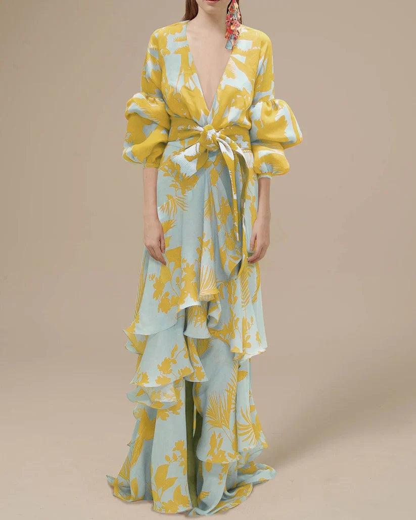 Eugenia® | Printed Chiffon Party Dress