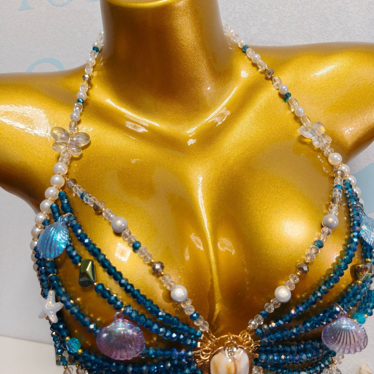 Ocean Style Pearl Beaded Chest Body Chain